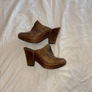Frye Brown Leather Heeled Boots